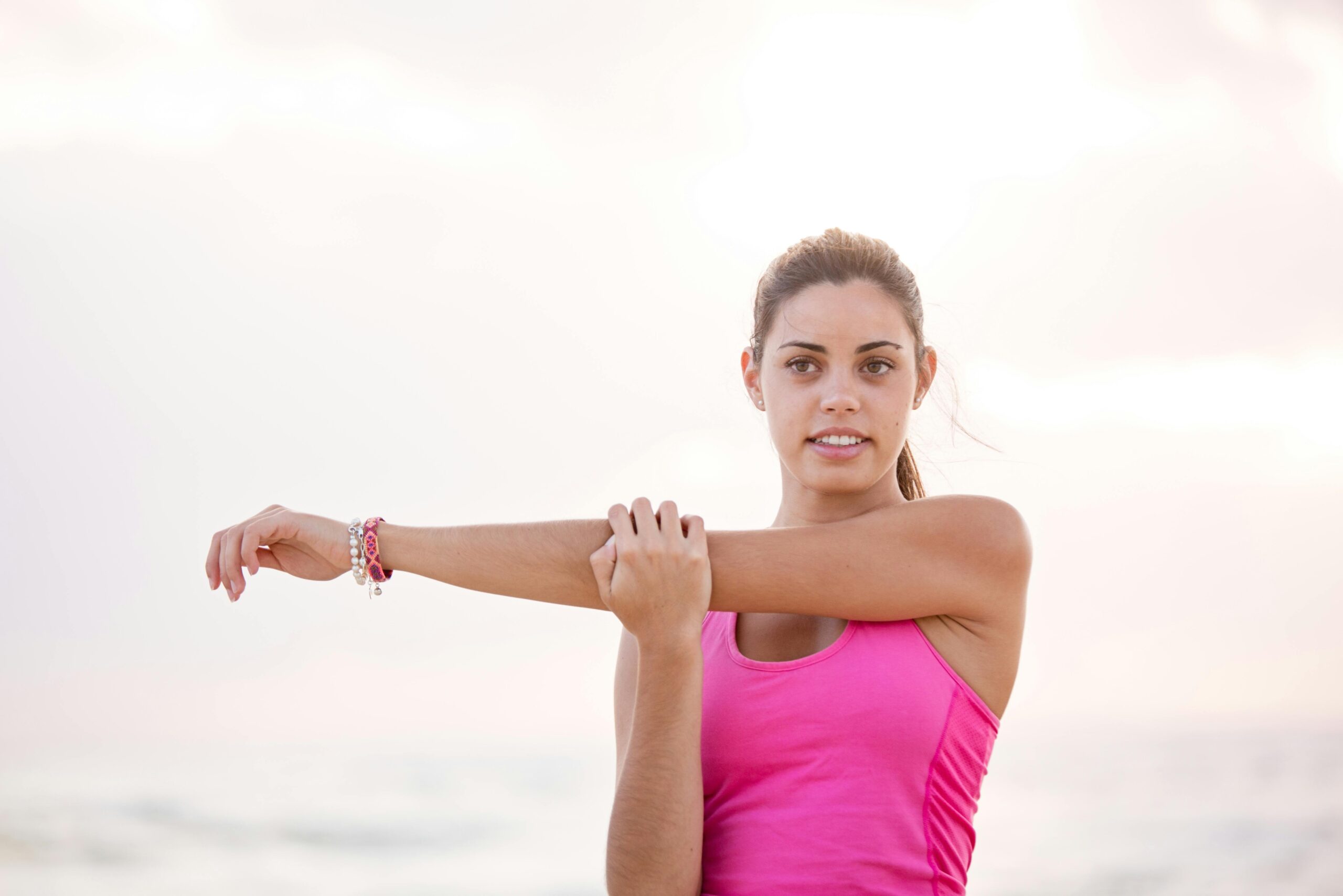woman stretching